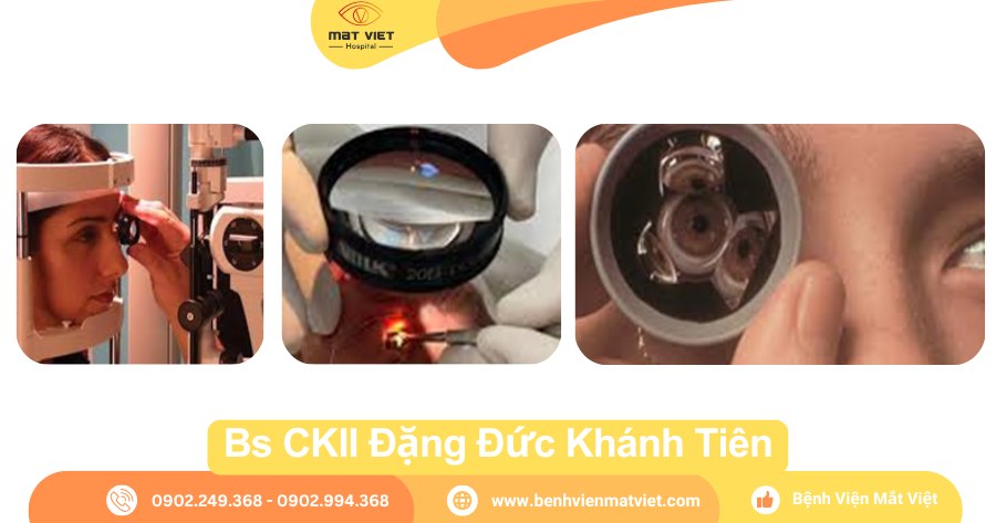 Hình: Soi đáy mắt tìm các nguyên nhân gây xuất huyết dịch kính.
