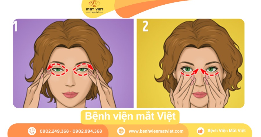 Cách massage mắt.